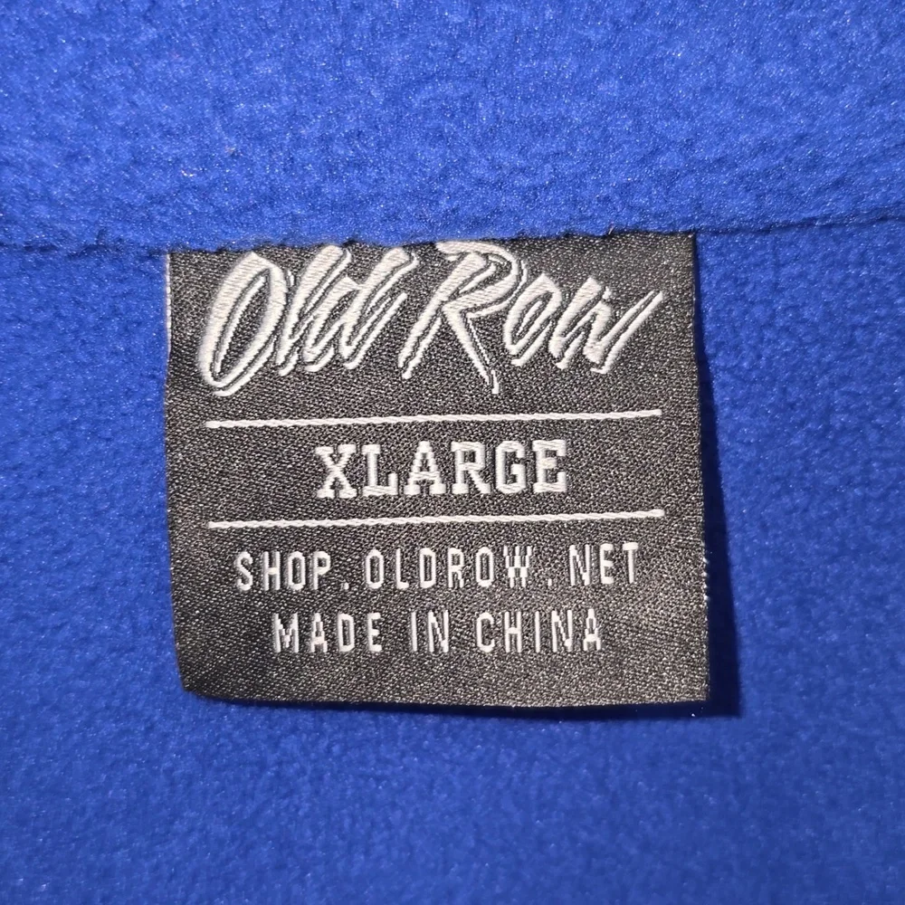 Old Row Blue & White Quarter Zip Fleece Mens Size XL NWT - Picture 2 of 11
